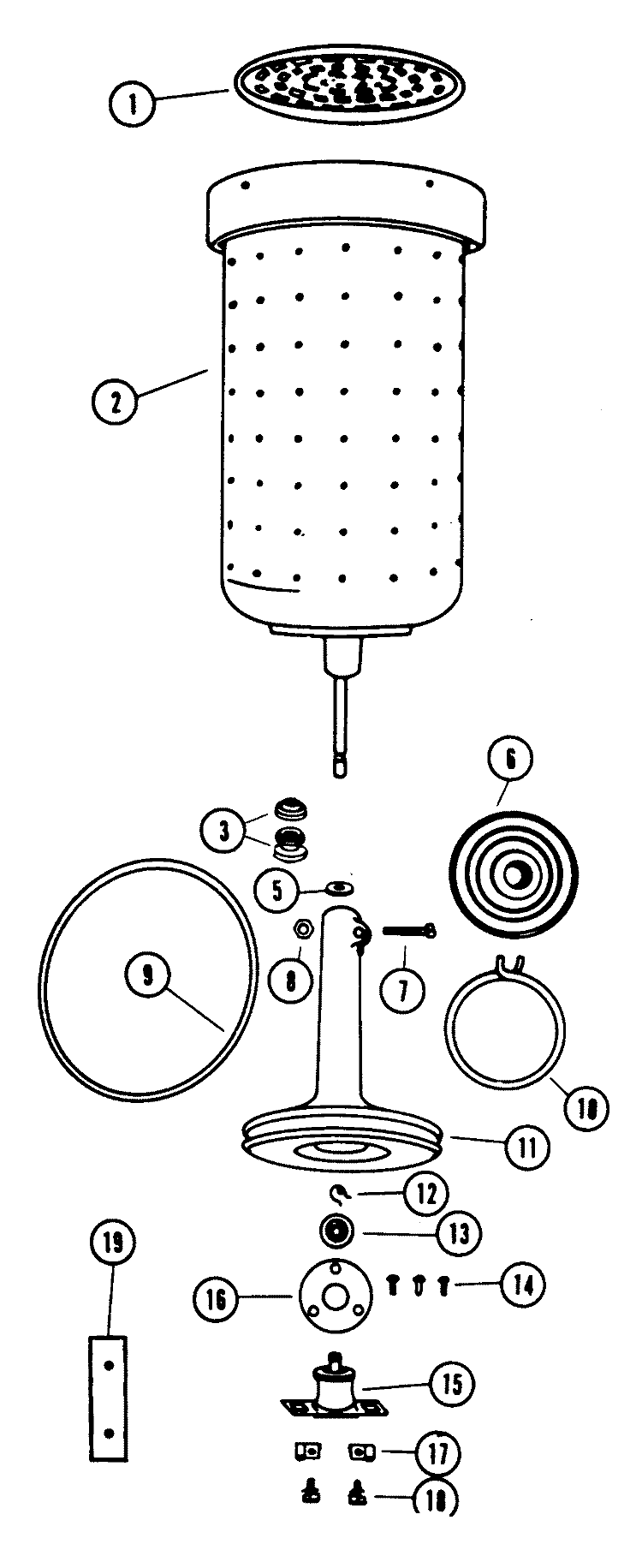 SWITCH, SPINBELT Diagram and Parts List for 0519-10  Hoover Washer
