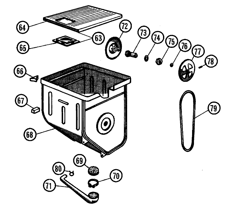 TUB Diagram and Parts List for 0612  Hoover Washer