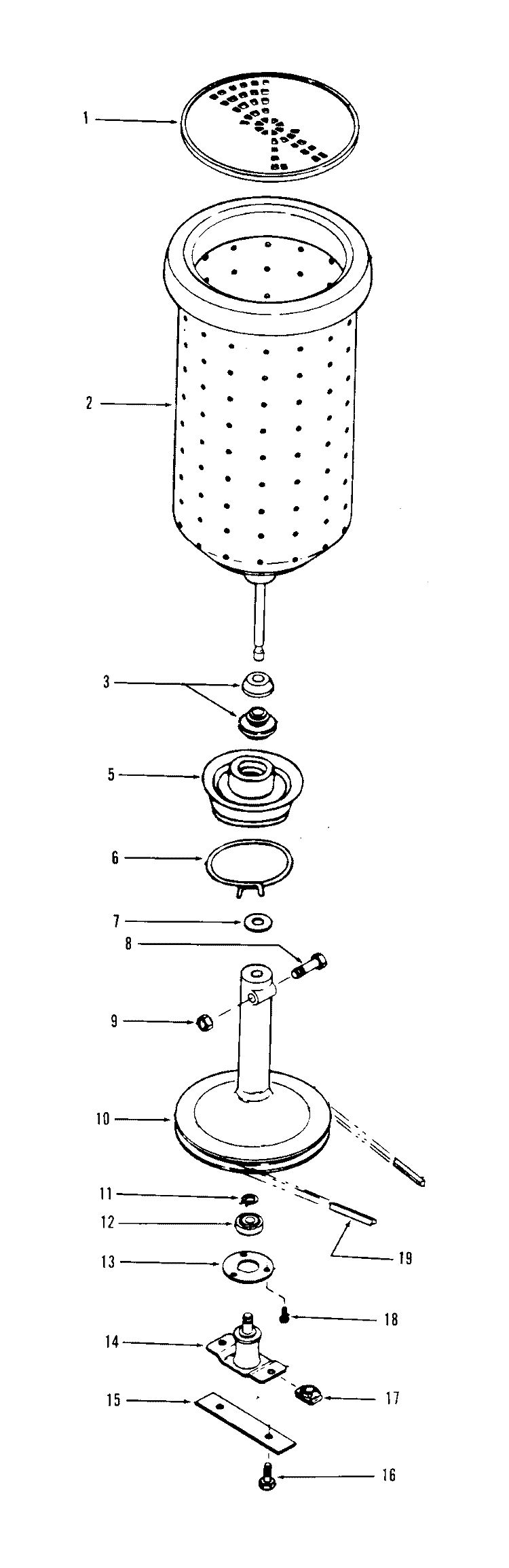 SWITCH, SPINBELT Diagram and Parts List for 0617-61  Hoover Washer