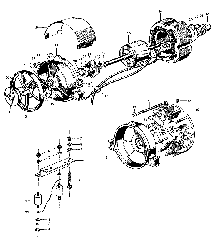 PULSATORMOTOR Diagram and Parts List for 0622  Hoover Washer