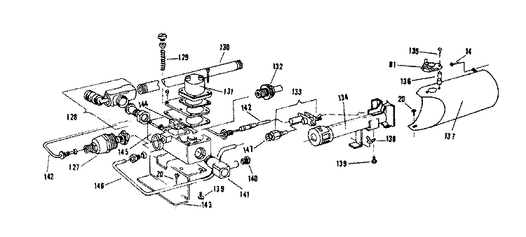 GAS_VALVE Diagram and Parts List for 0811  Hoover Washer