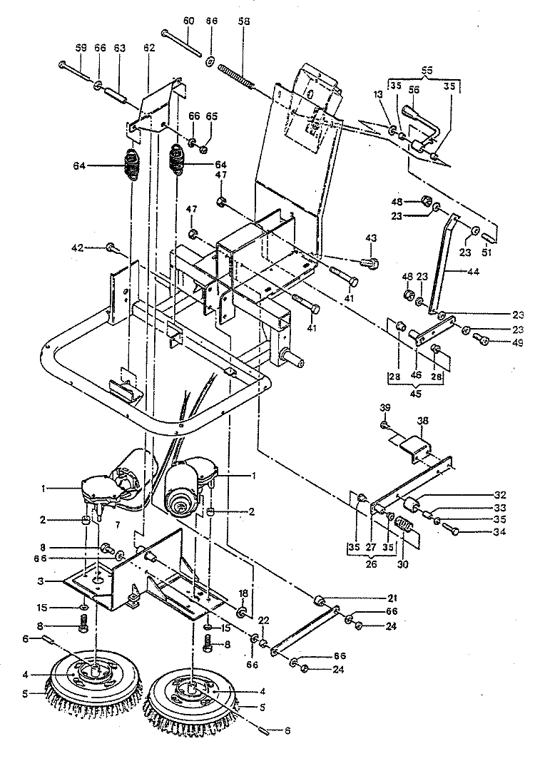 HANDLE Diagram and Parts List for 0916  Hoover Washer