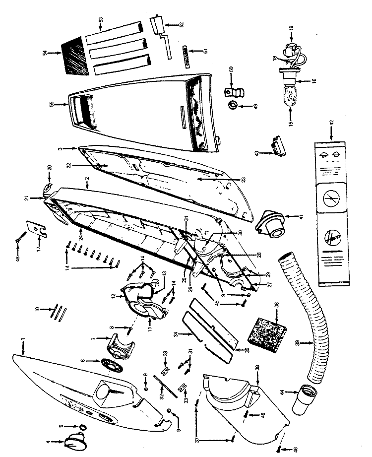 OUTERBAG Diagram and Parts List for 1130  Hoover Upright Vacuum