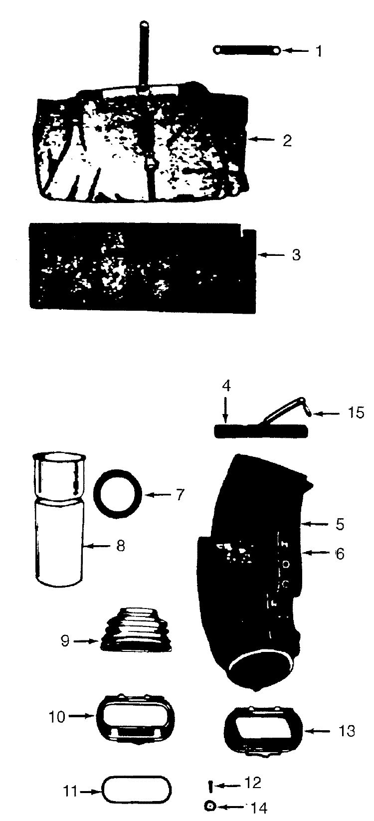 OUTERBAG Diagram and Parts List for 62  Hoover Range Hood