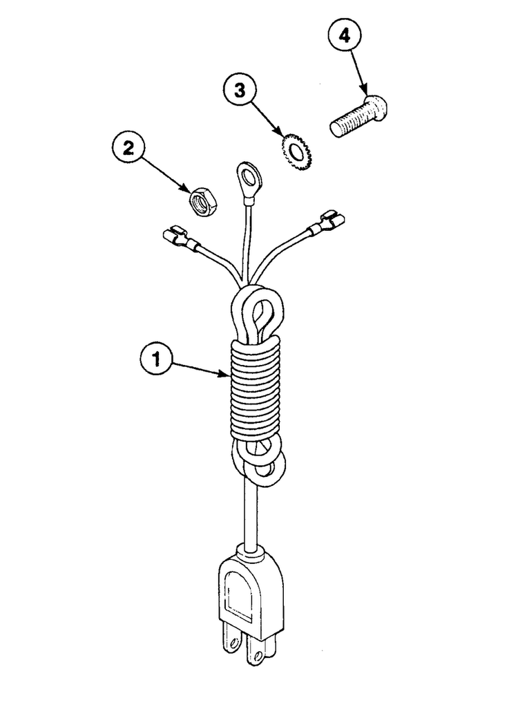 Power Cord Diagram and Parts List for SWT621LD  Speed Queen Washer