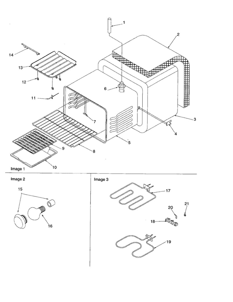 Cavity Diagram and Parts List for ARRS6500E-P1130697NE  Amana Range