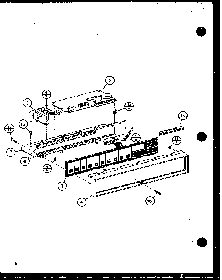 Control Diagram and Parts List for RC-14SD-1 P75750-7M Amana Microwave