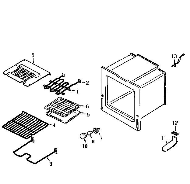 Oven Diagram and Parts List for 6294576  Jenn-Air Range