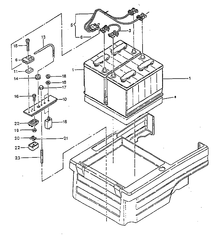 BATTERIES Diagram and Parts List for C5122  Hoover Upright Vacuum