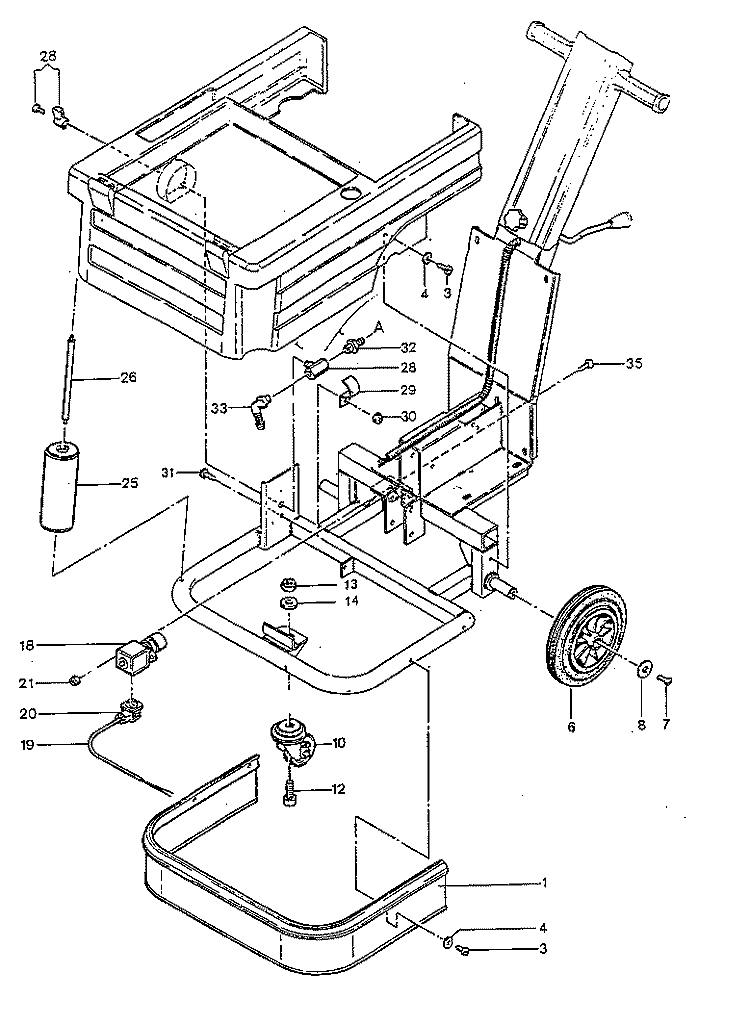 SPLASH PROTECTION ASSEMBLY Diagram and Parts List for C5122  Hoover Upright Vacuum