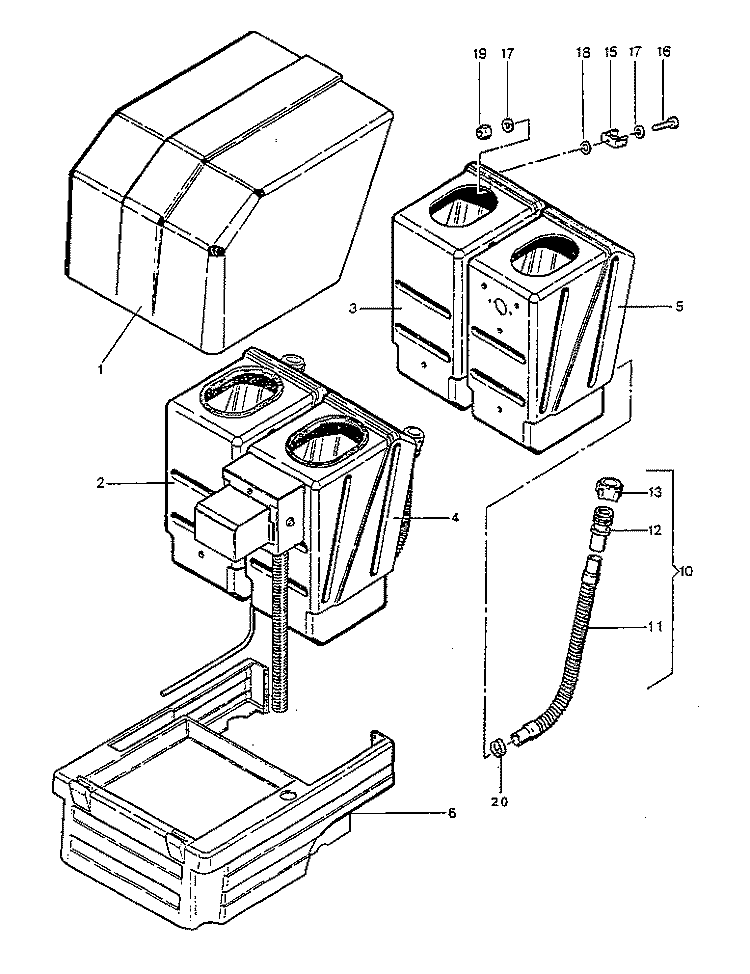 TANK Diagram and Parts List for C5122  Hoover Upright Vacuum