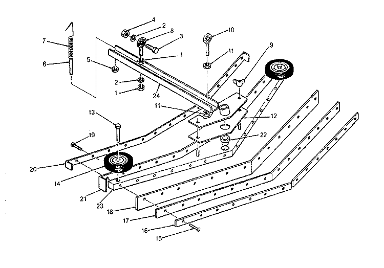 SQUEEGEEASSEMBLY Diagram and Parts List for C6075---  Hoover Upright Vacuum