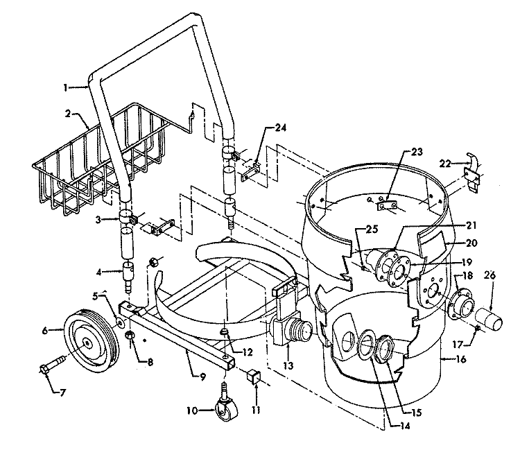 MAINBODY Diagram and Parts List for C9027---  Hoover Upright Vacuum