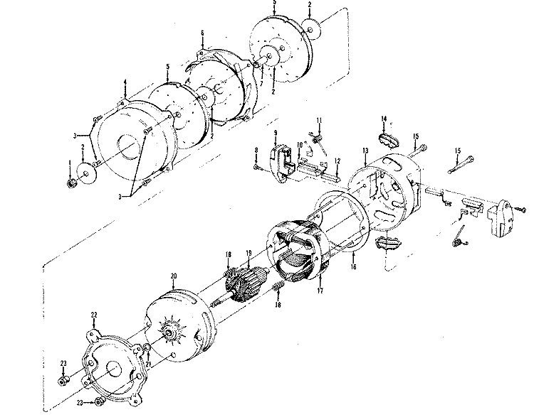 MOTOR ASSEMBLY Diagram and Parts List for CEMP3104  Hoover Upright Vacuum