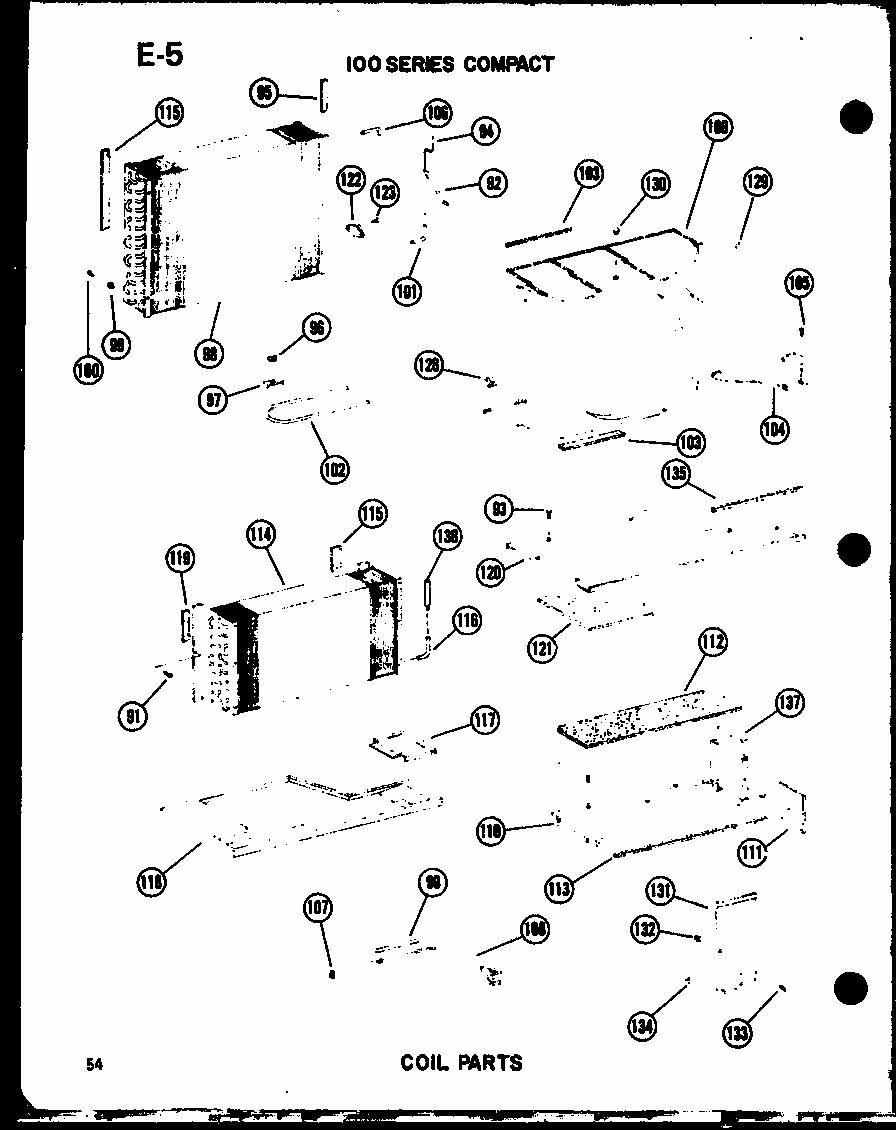 Coil Parts Diagram and Parts List for 109-5PE P54975-32R Amana Air Conditioner