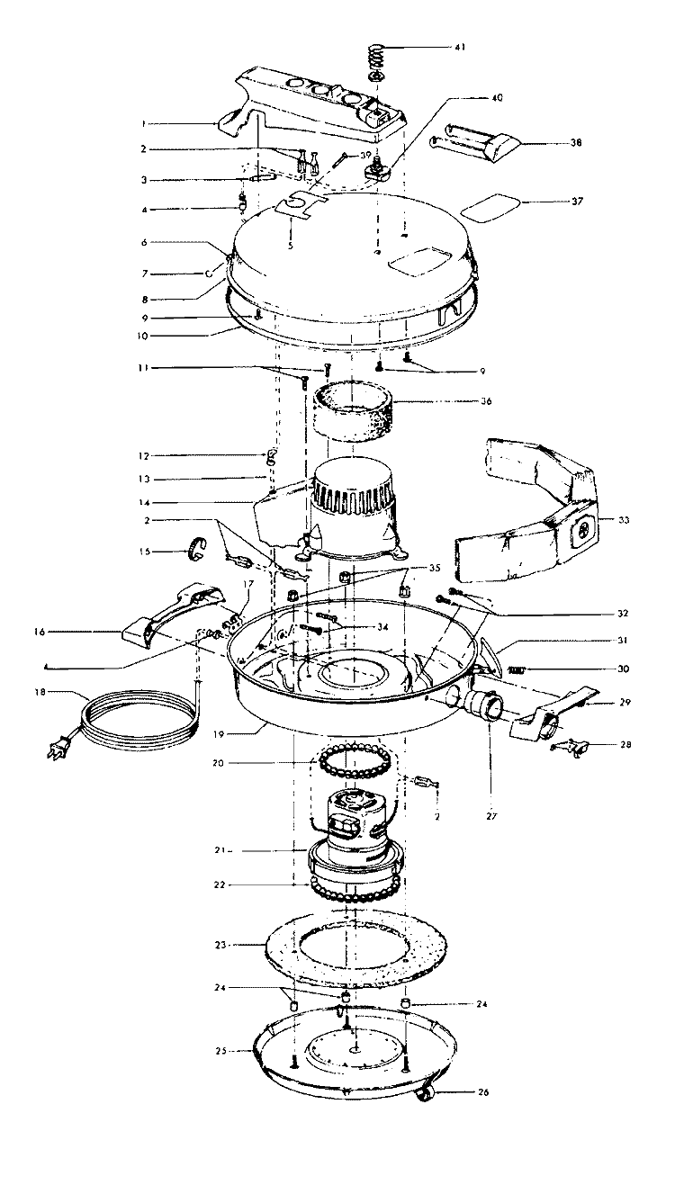 MAINHOUSING Diagram and Parts List for S3171---  Hoover Upright Vacuum
