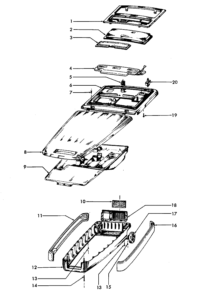 MAINHOUSING Diagram and Parts List for S3231---  Hoover Upright Vacuum