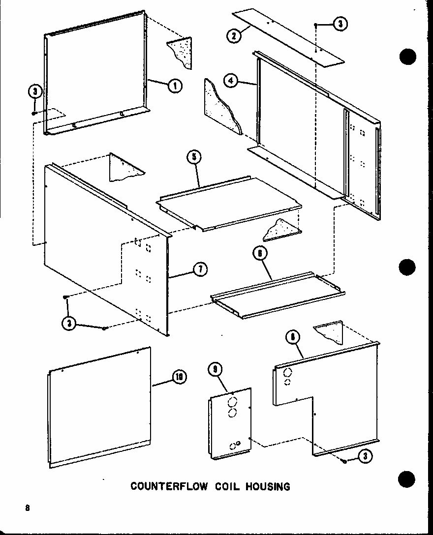 Counterflow Coil Housing (d67636-24/p67636-24c) (d67636-20/p67636-20c) (d67636-16/p67636-16c) Diagram and Parts List for ACFC30AOV-A P69328-3C Amana Air Conditioner