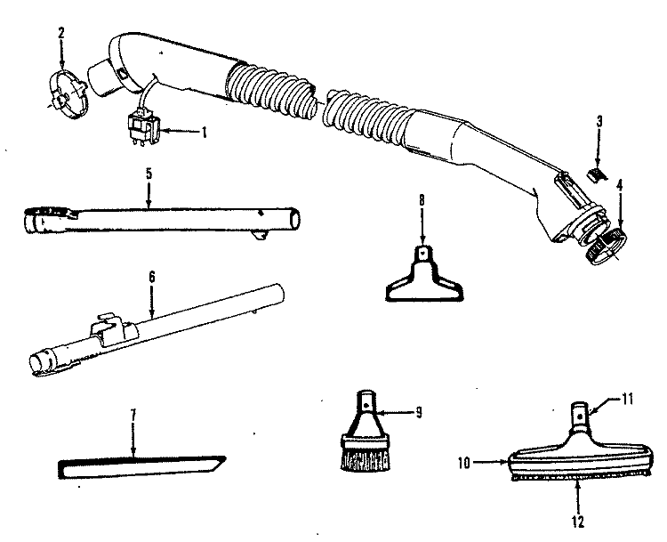HOSE, CLEANINGTOOLS Diagram and Parts List for S3573016  Hoover Upright Vacuum