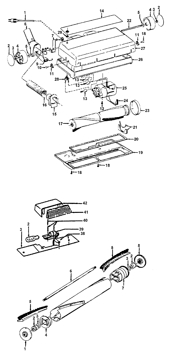 POWEREDNOZZLE Diagram and Parts List for S5513---  Hoover Upright Vacuum