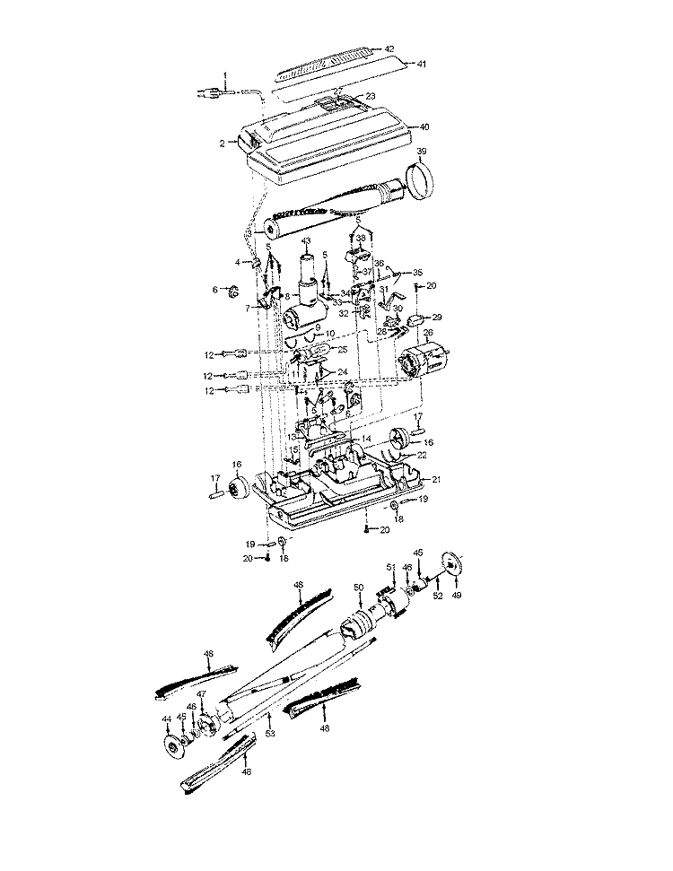 POWEREDNOZZLE, AGITATOR Diagram and Parts List for S5535---  Hoover Upright Vacuum