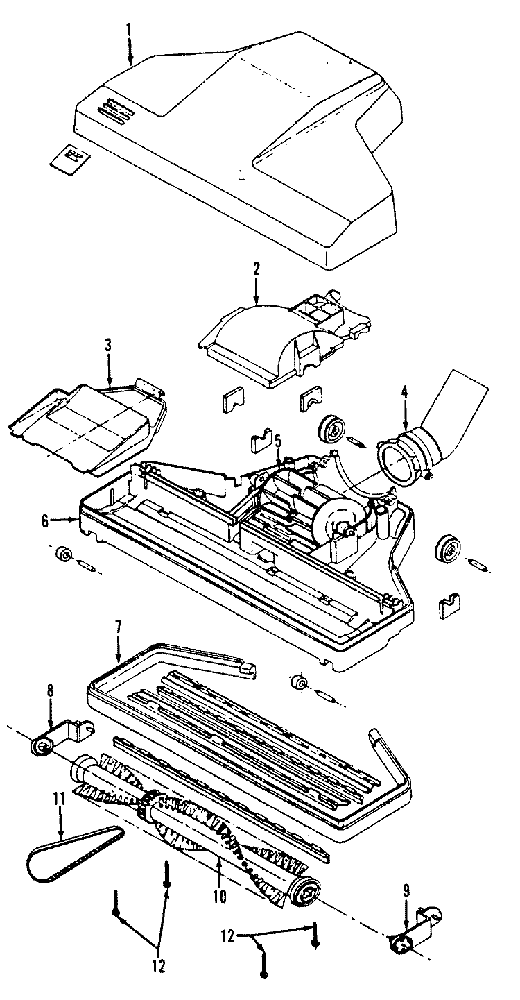 TURBINENOZZLE Diagram and Parts List for S5589---  Hoover Upright Vacuum