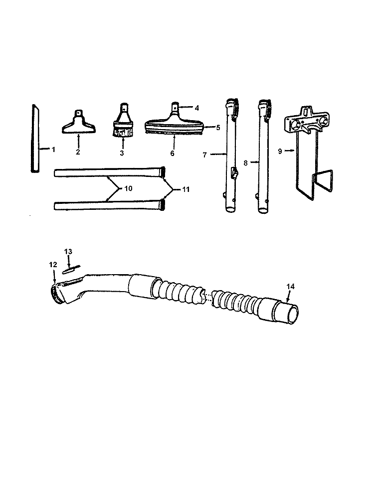 HOSE, CLEANINGTOOLS Diagram and Parts List for S5645001  Hoover Upright Vacuum