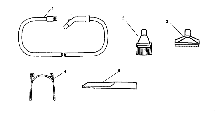 HOSE, CLEANINGTOOLS Diagram and Parts List for S5676---  Hoover Upright Vacuum