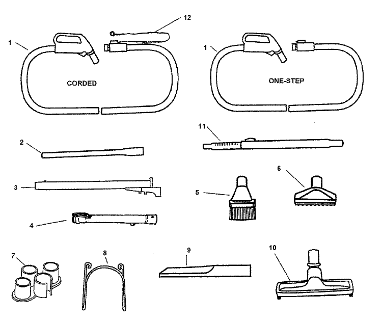 HOSE, CLEANINGTOOLS Diagram and Parts List for S5684035  Hoover Upright Vacuum