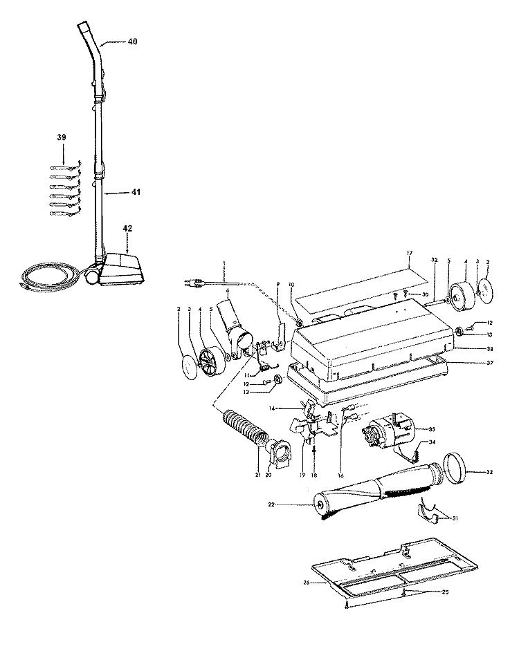 POWERNOZZLE_EARLY Diagram and Parts List for S8109---  Hoover Range Hood
