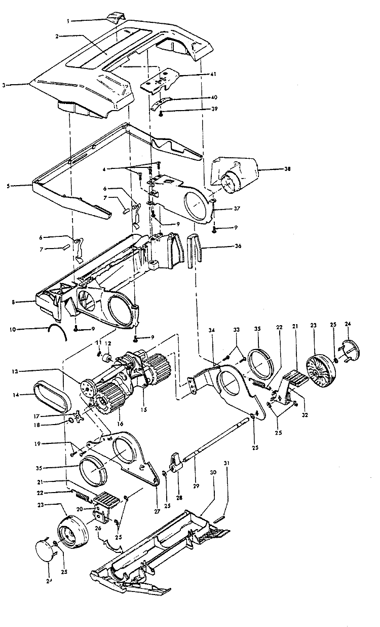MAINBODY, HOOD Diagram and Parts List for U3325---  Hoover Upright Vacuum