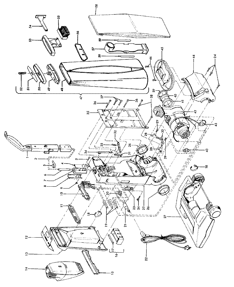 CLEANINGTOOLS, OUTERBAG Diagram and Parts List for U4211---  Hoover Range Hood