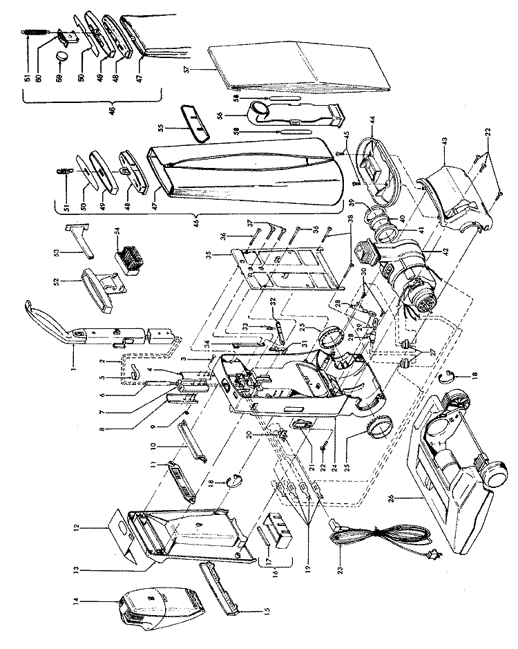 CLEANINGTOOLS, OUTERBAG Diagram and Parts List for U4217---  Hoover Range Hood