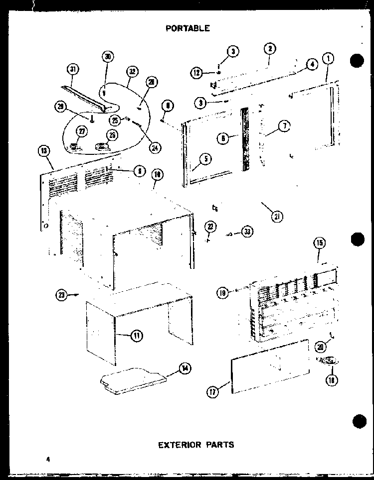 Exterior Parts Diagram and Parts List for ES6P-2AMR P54972-26R Amana Air Conditioner