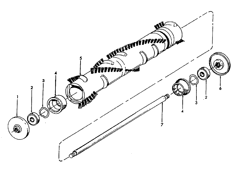 AGITATOR Diagram and Parts List for U7069008  Hoover Upright Vacuum