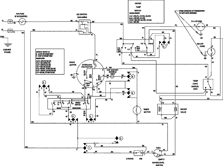 WIRING INFORMATION Diagram and Parts List for MAV8557AWQ  Maytag Washer