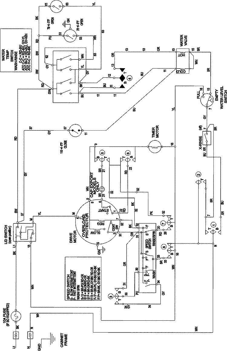 WIRING INFORMATION Diagram and Parts List for MAV7657EWQ  Maytag Washer