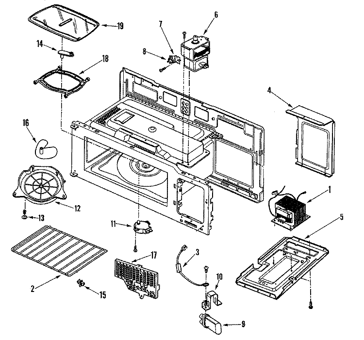 CAVITY Diagram and Parts List for MMV5165AAQ  Maytag Microwave