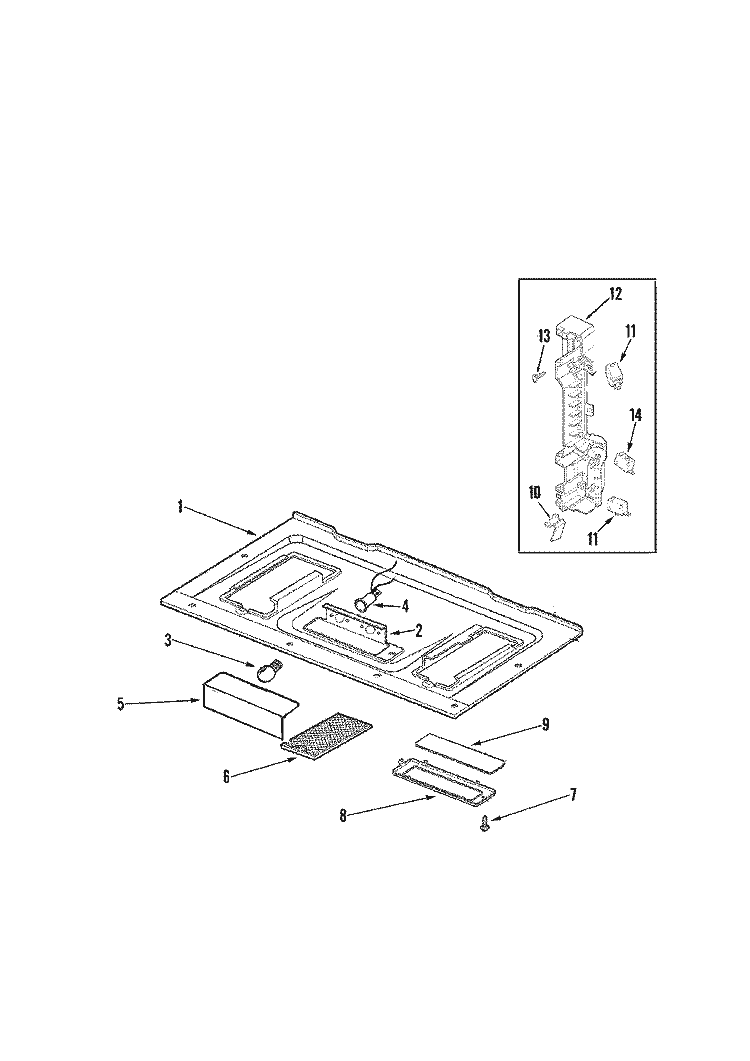 BASE / LATCH BOARD ASSEMBLY Diagram and Parts List for MMV5165AAQ  Maytag Microwave