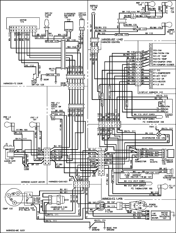 WIRING INFORMATION Diagram and Parts List for GZ2626GEKS  Maytag Refrigerator