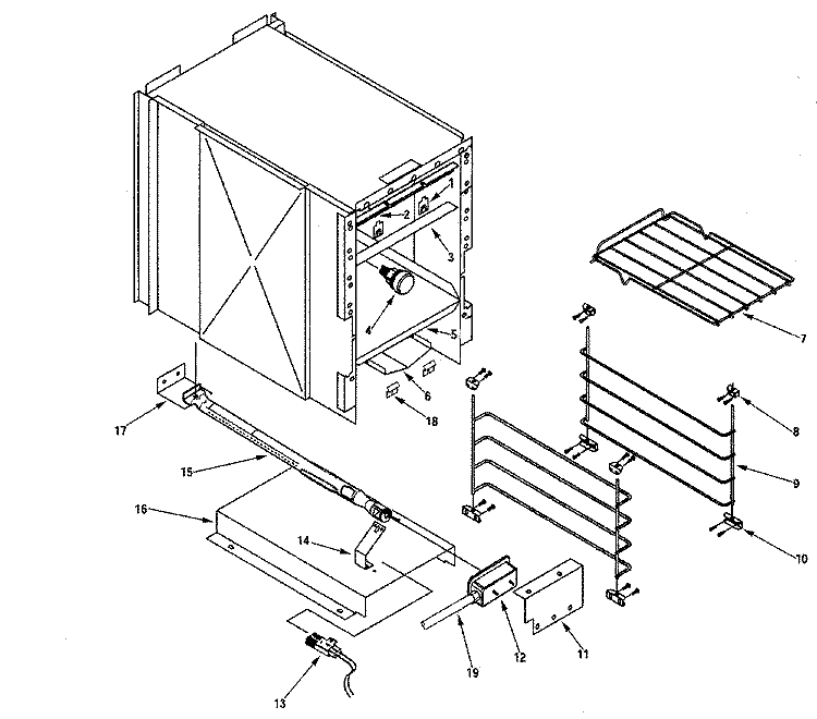 OVEN ASSEMBLY (SMALL) Diagram and Parts List for PRG4810NP  Jenn-Air Cooktop