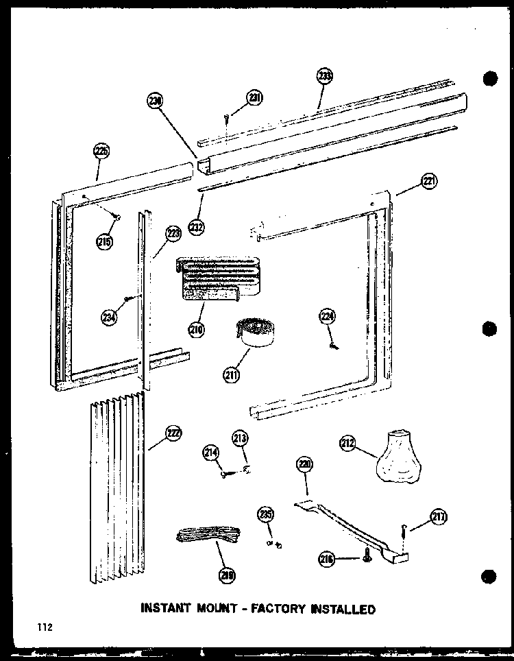 Instant Mount - Factory Installed Diagram and Parts List for 10-2NM P54974-2R Amana Air Conditioner