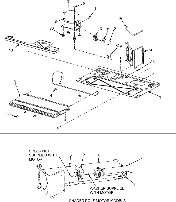 COMPRESSOR (GC2225GEKB / S / W) Diagram and Parts List for GC2225GEKB  Maytag Refrigerator