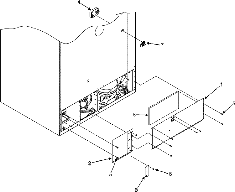 CABINET BACK Diagram and Parts List for G32026PEKW  Maytag Refrigerator