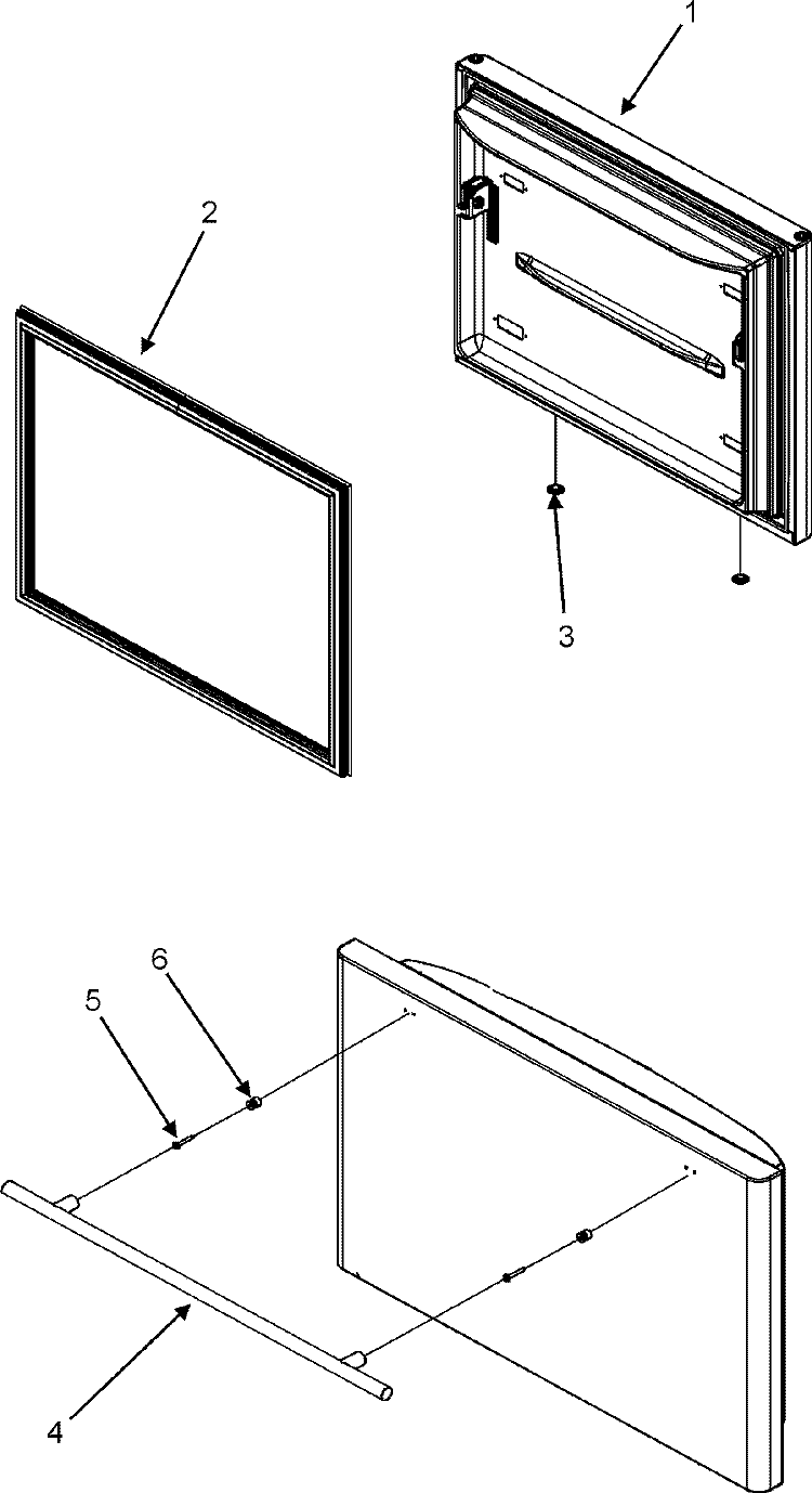FREEZER DOOR Diagram and Parts List for AB2026PEKW  Amana Refrigerator