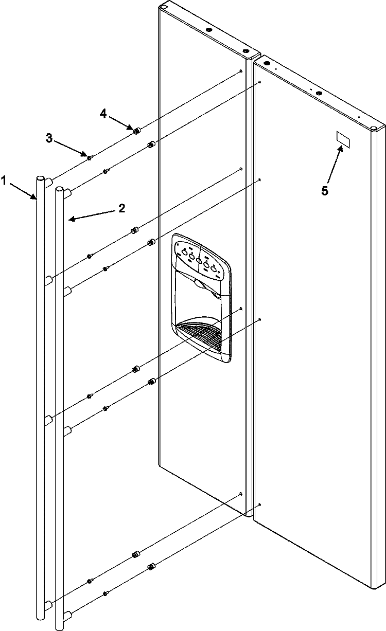 HANDLES (GC2225GEKS) Diagram and Parts List for GC2225GEKS  Maytag Refrigerator