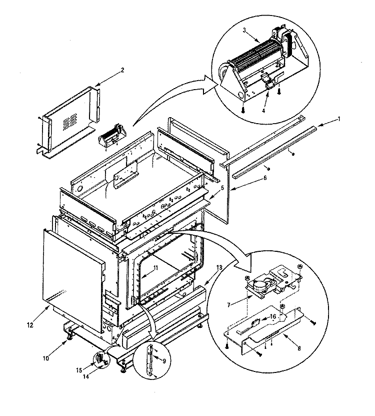 BODY Diagram and Parts List for PRD3630NP  Jenn-Air Range