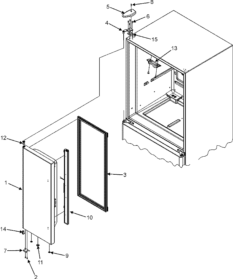 LEFT REFRIGERATOR DOOR Diagram and Parts List for MFF2557HEB  Maytag Refrigerator