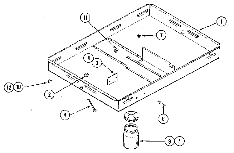 Burner Box Diagram and Parts List for W238  Jenn-Air Cooktop
