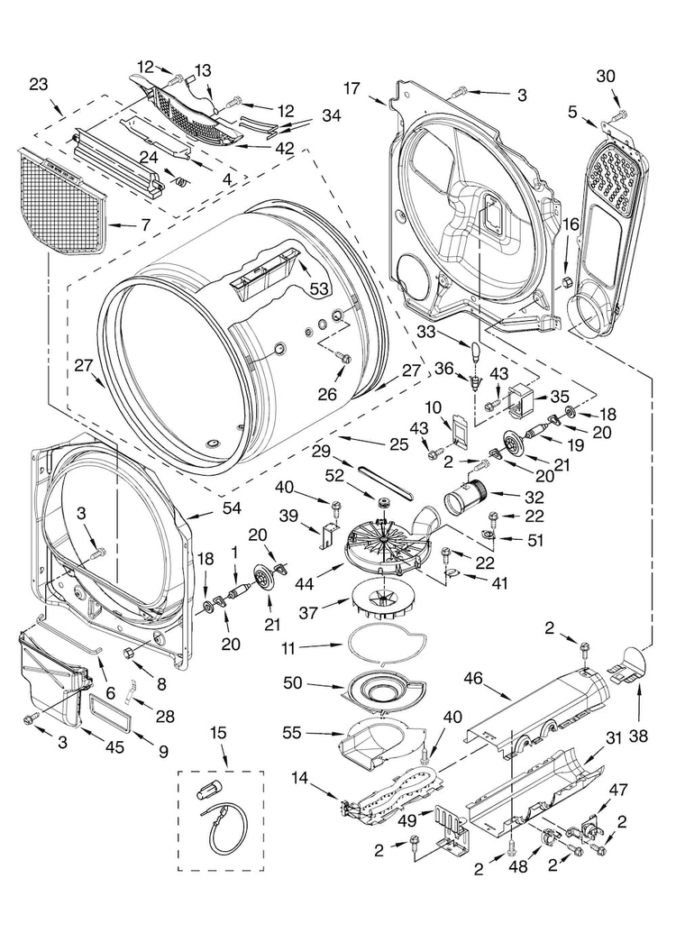 Bulkhead Parts, Optional Parts Diagram and Parts List for MEDB400VQ0  Maytag Dryer